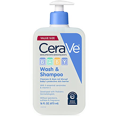 CeraVe Baby 2-in-1 Wash & Shampoo, 16oz - Tear-Free & Hydrating