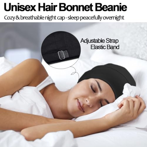 Sleep Cap Bonnet for Sleeping - Adjustable Cooling Lining, 2pcs (Vidsel)
