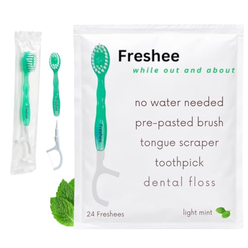 Freshee Light Mint Bead Disposable Travel Toothbrush - 5 in 1
