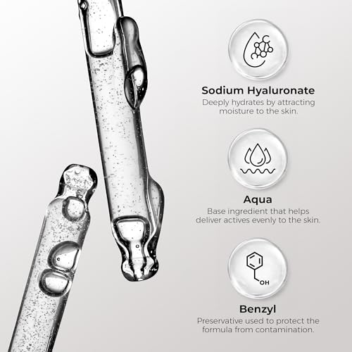 SKIN DEVA 100% Pure Hyaluronic Acid Serum for Face - Hydrating Face Care