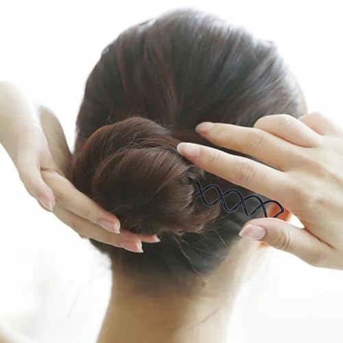 Hyamass 50Pc Black Spiral Hair Pins for Women, Bobby Pins & Hair Clips