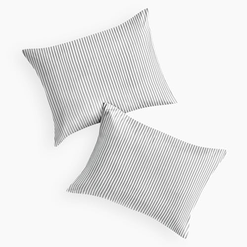 King Size Striped Pillow Cases - Set of 2 Modern Farmhouse Style