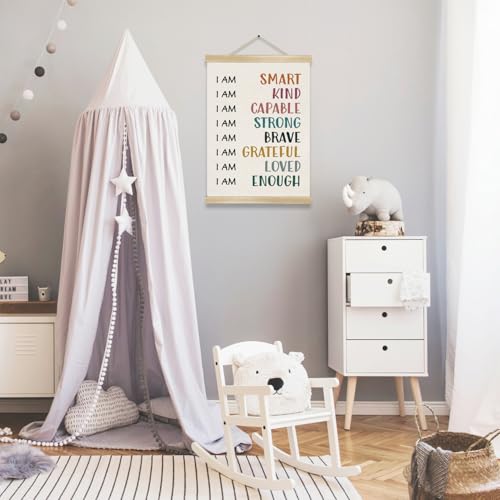 Inspirational Positive Affirmation Wall Art - I Am Kind, I Am Strong