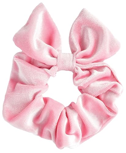 iscream Set of 3 Satin and Fleece Hair Scrunchies with Bow Accent