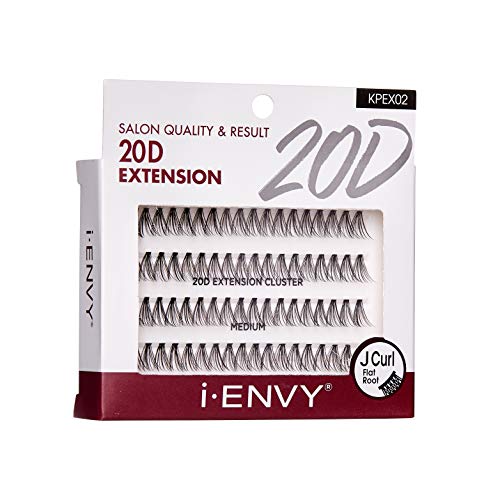 i•ENVY 20D Lash Extension Clusters - Medium, 3 Pack for Volume & Seamless Results