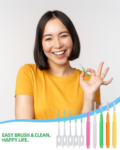 Interdental Brush Set with Soft Dental Picks - 70 PCS