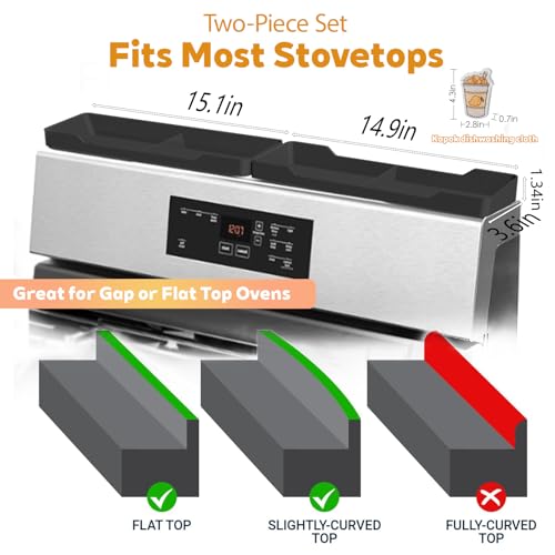 30" Magnetic Silicone Stove Top Shelf - Heat Resistant Spice Rack