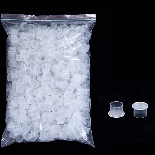 Medium Tattoo Ink Caps 13MM - 1000pcs Disposable Plastic Cups for Microblading