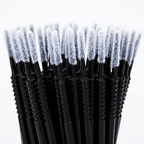 G2PLUS 400PCS Black Micro Cotton Swabs for Eyelash Extensions & Makeup, Disposable Applicators