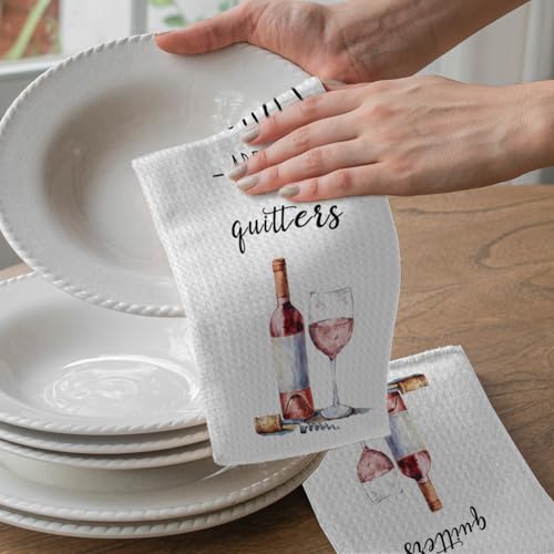 Funny Wine Dish Towel - 16x24 Inch Kitchen Decor Gift