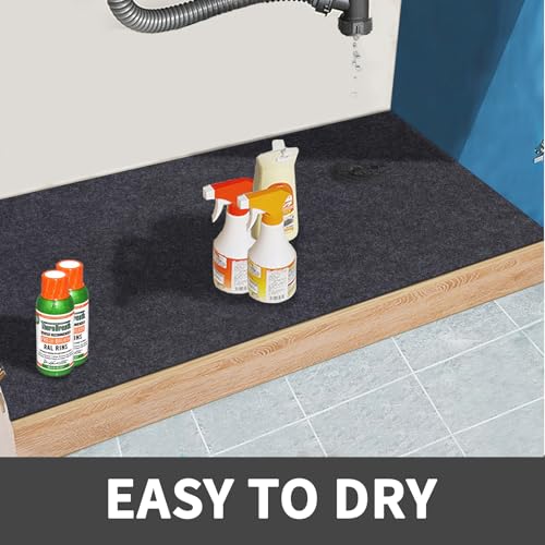 Absorbent Under Sink Mat – Waterproof Cabinet Protector (24"x30")