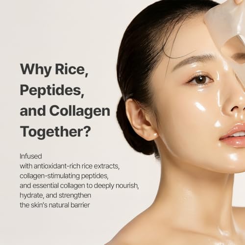 NACIFIC Rice Pepta Collagen Gel Face Mask - 4 Pack Hydrating Firming Mask