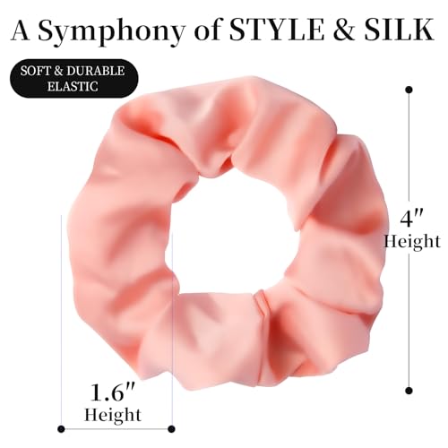 Mulberry Silk Hair Ties - 5Pcs No Crease Scrunchies for All Hair Types