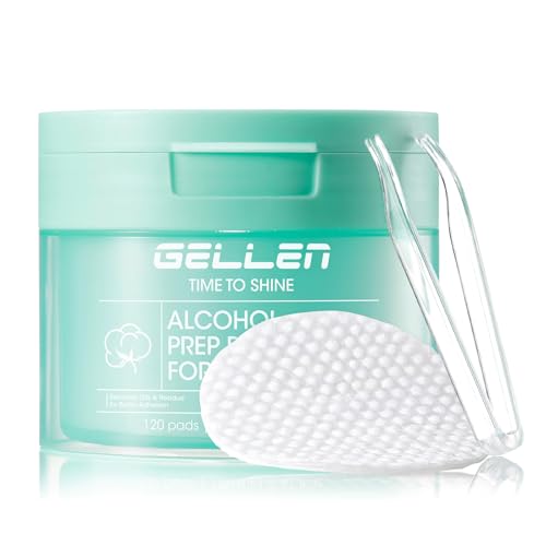 Gellen Nail Prep Wipes - Lint-Free Alcohol Pads for Nail Cleaning, 120 pcs