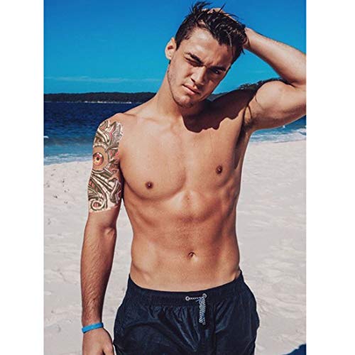 Ooopsiun Waterproof Temporary Tattoos for Men - 10 Sheets Punk Mechanical Arm Designs