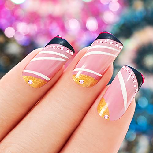 Bememo Pink Crystal Rhinestones Flatback 6 Sizes 3456 pcs Nail & Craft Decor