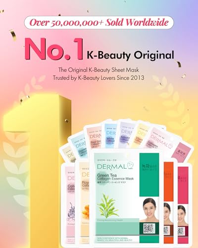 DERMAL 24 Combo Korean Essence Sheet Masks Variety Pack