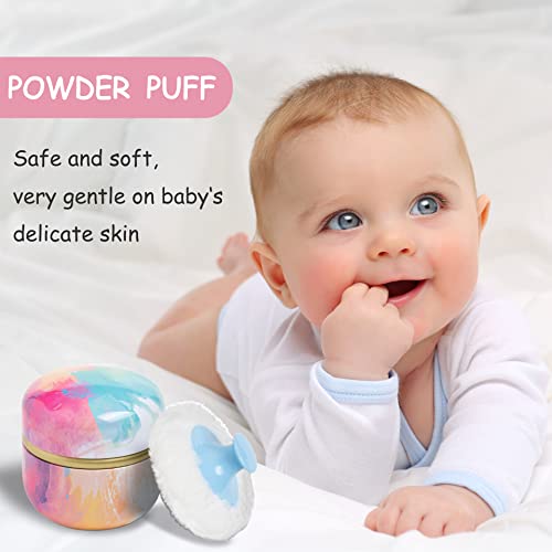 ACVOINRR Body Powder Puff Set with Container for Travel