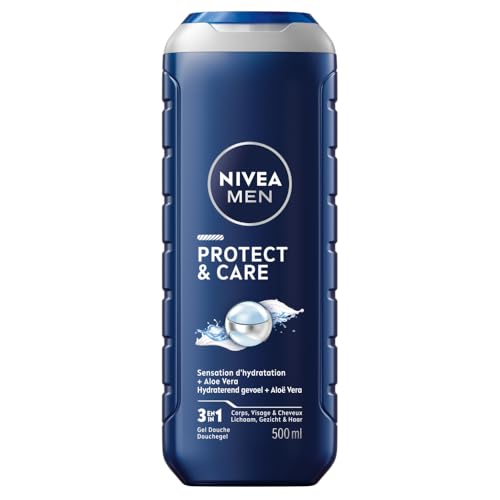 NIVEA MEN Protect & Care 3-in-1 Body, Face and Hair Shower Gel, 500ml