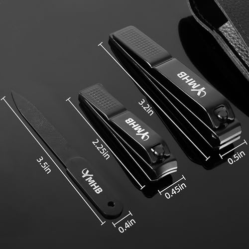 YMHB Nail Clippers Set - Ultra Sharp Fingernail & Toenail Clippers with File