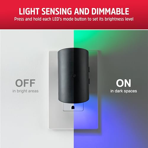 Energizer Dimmable Color Changing LED Night Light Sconce