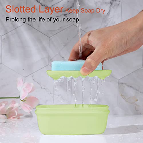 Quatish 4-Pack Leakproof Travel Soap Case - Portable Holder for Camping & Gym