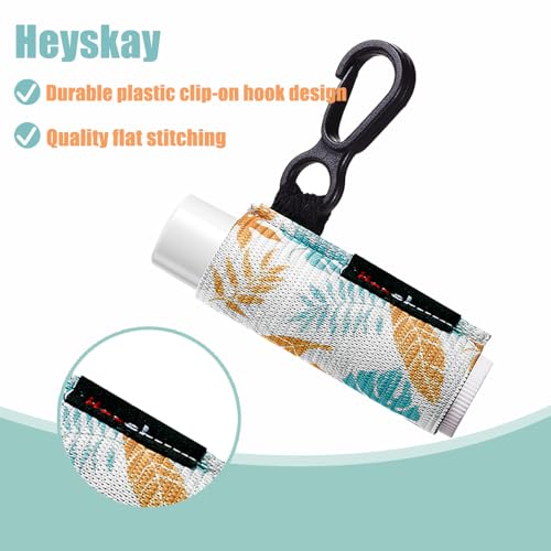 HEYSKAY Dinosaur Lip Balm Keychain Holder 3PCS - Stretchable & Durable