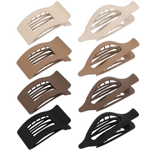 8-Pack Matte French Flat Hair Clips for All Hair Types