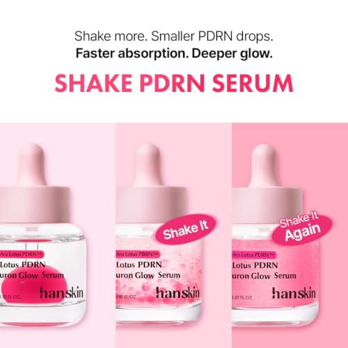 Hanskin PDRN Glow Serum with Pink Lotus & Peptides - Hydrating Face Treatment