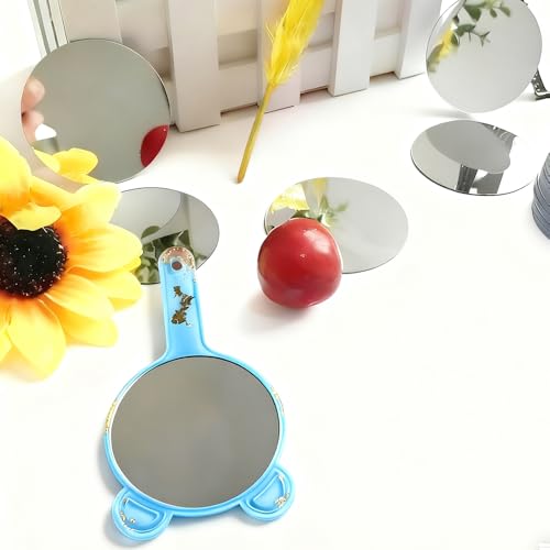 5-Pack 5-Inch Circular Acrylic Mirrors for Home Decor
