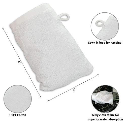 Made Easy Kit Bath Mitts - Pack of 6 (6" x 9") European Style