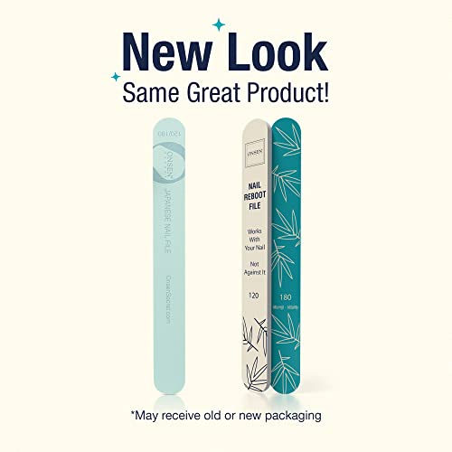 Onsen Professional Nail File - 20-Pack Double-Sided 120/180 Grit