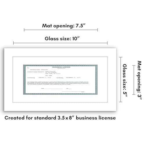 Americanflat 5x10 Document Frame - White, Shatter-Resistant Glass