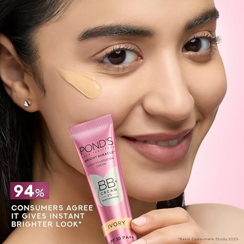 POND'S Bright Miracle BB+ Cream - Ivory Lightweight Foundation 18g