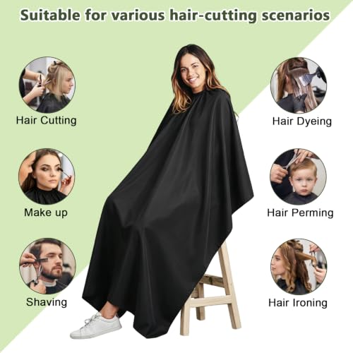 Professional Barber Cape - Extra Large 56x63 inches for Hair Cutting & Coloring