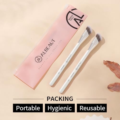 ALBEAUT Angled Concealer Brush Set - 2 Piece Red Limited Edition
