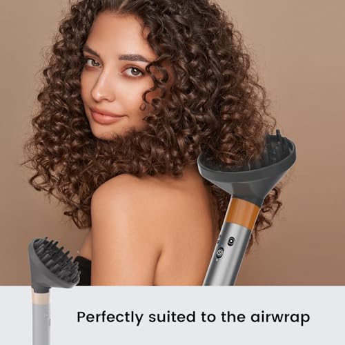 Dyson Airwrap Diffuser Nozzle Attachment - Grey | Enhanced Hair Drying