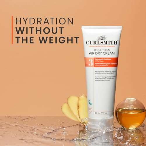 CURLSMITH Weightless Air Dry Cream – Leave In Conditioner for Curly Hair