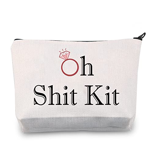 LEVLO Oh Shit Kit - Funny Bachelorette Gift & Makeup Bag, 23.5x17 cm