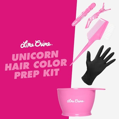 Lime Crime Unicorn Hair Color Prep Kit - 4-Piece DIY Hair Dye Set