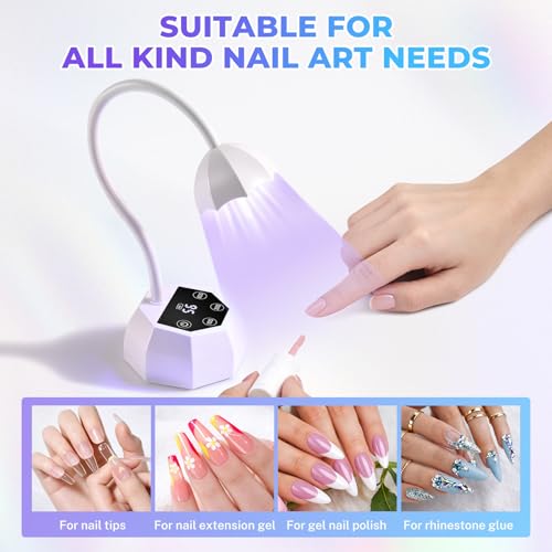 YSC 27W Cordless Rechargeable UV LED Nail Lamp for Gel Polish & Nail Art