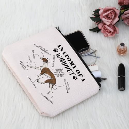 Anatomy Of Whippet Makeup Bag - Funny Gift for Dog Lovers