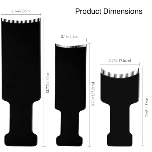 4-Piece Hair Highlighting Kit - Nylon Combs & Brush for Salon Use