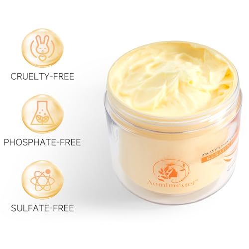 Collagen Hair Mask,Deep Repair Conditioning Argan Oil Hair Mask for Damaged Hair Treatment, Deep Conditioner Hydrating Hair Masque for All Hair Types 16.9 oz 500ml