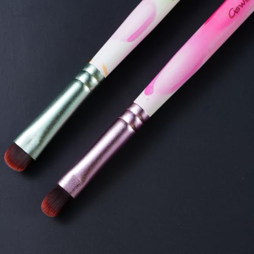 GSWOI 2-Piece Nail Brush Set for Polygel, Builder Gel and French Tips
