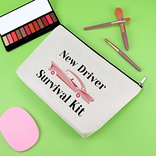 Driving License Gift Makeup Bag for New Drivers - Travel Cosmetic Pouch for Passing Test, Birthday, Graduation, & Appreciation