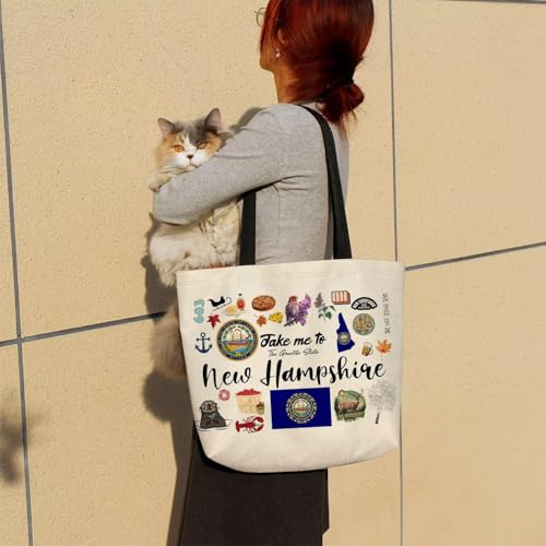 Take Me To New Hampshire Tote Bag - Lightweight Reusable Grocery Bag