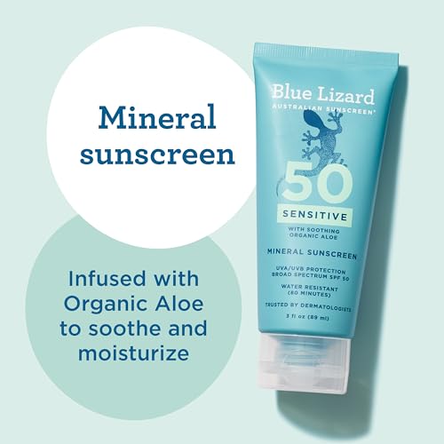 Blue Lizard Sensitive Mineral Sunscreen SPF 50+ - 3 oz Tube