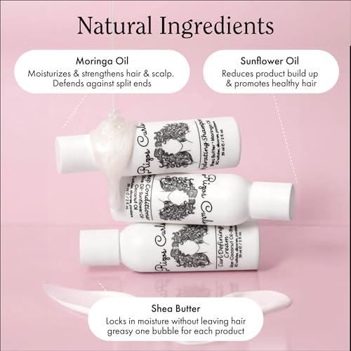 Rizos Curls 3-Piece Travel Kit: Hydrating Shampoo, Conditioner & Curl Cream