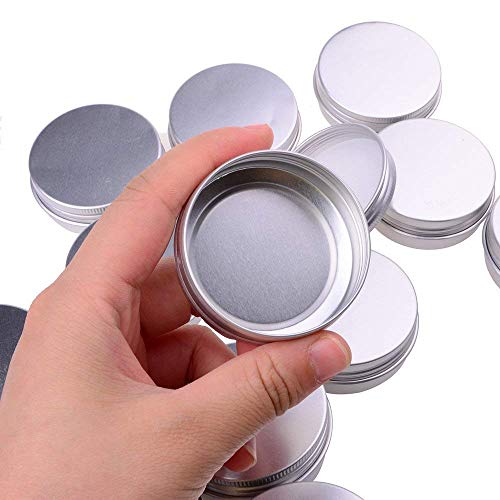 1oz Aluminum Balm Tins - 24 Pack Containers for Lip Balm & Cosmetics